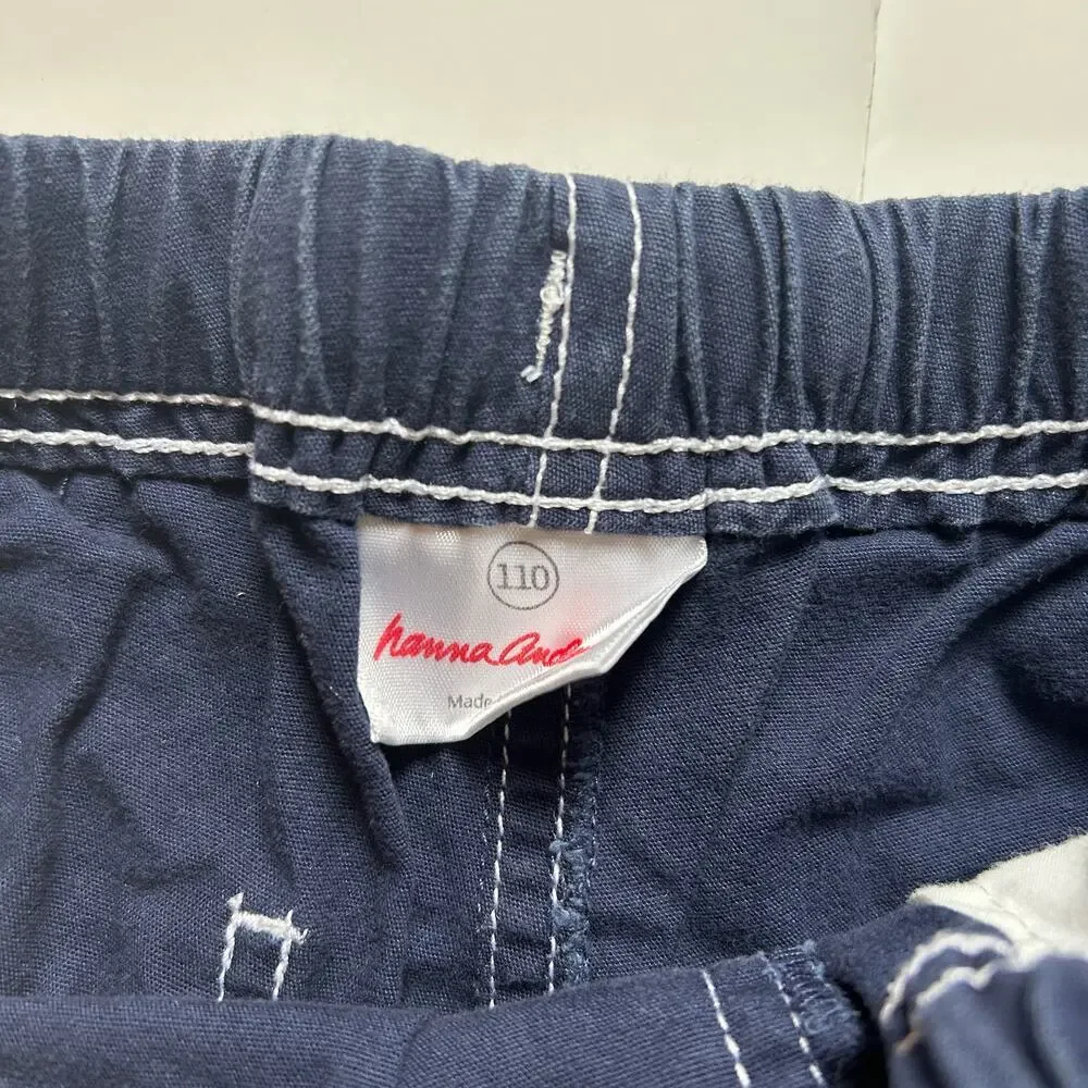 Hanna Andersson Navy Blue Cargo/Play Shorts - Size 110 (5Y)